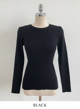 Reble Round Ribbed Long Sleeve Knit