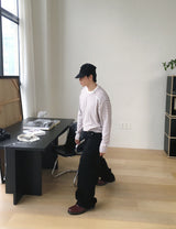No.1698 stripe side button KNIT (3color)