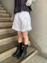 Hisami Strap Banding Frill Bermuda Pants
