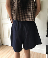 Cozy Nonfade Pintuck Back Banding Short Pants