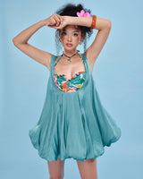 Shiny organza dress and bra set - ZIMA SET