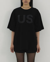 " US " オーバーサイズTシャツ ( ブラック ) UNISEX