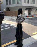Track denim pants