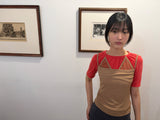 shirring neck tee