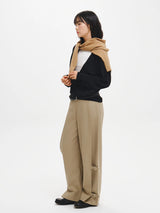 DEEP V-NECK LOOSE FIT KNIT PULLOVER