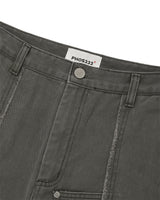 Double Pocket Incision Jeans/Grey