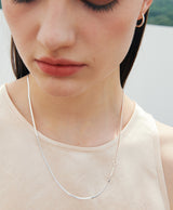 [925 silver] Un.silver.161 / flat soir necklace (long ver.)