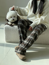 LMN Format Checkered Banding Wide Pants (3 colors)