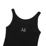 バックディテールシグネチャーノースリーブ (White, Black)