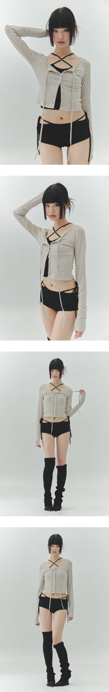 LOWER CARDIGAN beige