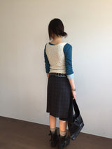 YWD PLAID PLEATS SKIRT + BELT (3color)