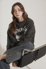 SNOW LEOPARD PRINT SWEATSHIRT [normal] [BLACK]