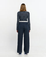 フォールドオーバーワイドスラックス _ NAVY