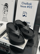 (+8cm) Rush Color Matching Platform Sole Flip Flops