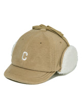C Logo Fleece Trapper Cap Brown