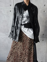 Glossy Leather Safari Half Jacket