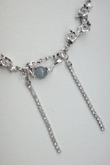 [s.steel] crystal drop chocker | 크리스탈 드롭 초커 목걸이