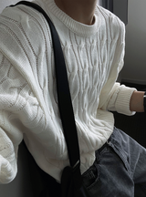 cable cosyharu semi-over knit