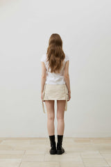 BELLA MINI SKIRT PANTS / BEIGE