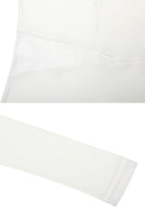 LACE BOATNECK TOP white