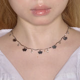 butterfly cubic necklace silver