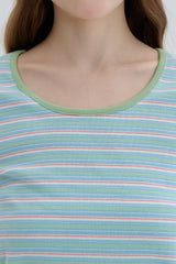ストライプTシャツ [グリーン]