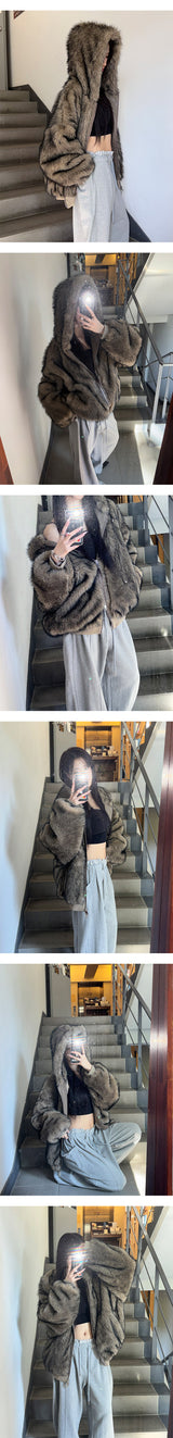 [Unisex] ファー2wayフードジャンパー(4color)