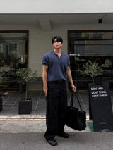 Summer slab embo black jeans