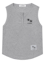ARINA BUTTON CROP SLEEVELESS (4COLOR)