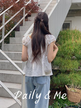 Cotton shirring blouse(2color)