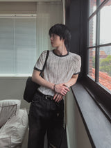 G-Bee pattern リンガー半袖Tシャツ