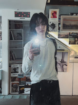 Freak cutting round long sleeves