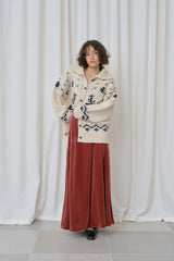 Cosmo velvet skirt_brick