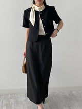 Rivet Stripe H-Line Skirt