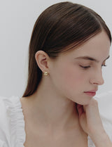 26SS★ Subni Flow Silver One-Touch Earrings S