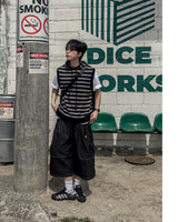 Circular Belt Stitch Cargo Bermuda