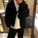 Cant Hachi Warm Knit Hooded Zip-Up