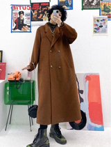Wool double-sided fleece overcoat