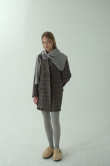 GLAM CHECK DOUBLE JACKET_BEIGE