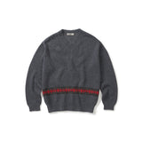 Kidmohair v-neck knit / Charcoal
