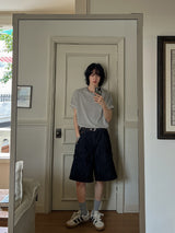 フロップベーシッククロップ半袖Tシャツ