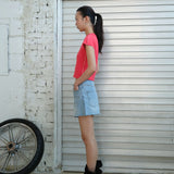 Number Stretch Tee red