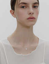 26SS★ Essence Silver Moissanite Floria Necklace