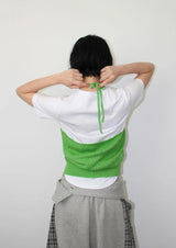 BUTTON HALTER KNIT TOP