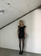 スリットシャーリングドレープオフショルダー