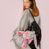 METALIC STRING BAG (BLACK)