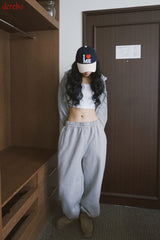 Napping Thick Soft Hooded Zip-Up Set
