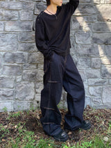 Seti Pintuck Non-Fade Denim Pants