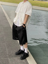 Nylon Pintuck Half Pants 2C