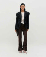 Sheer Layering Pants _ BROWN